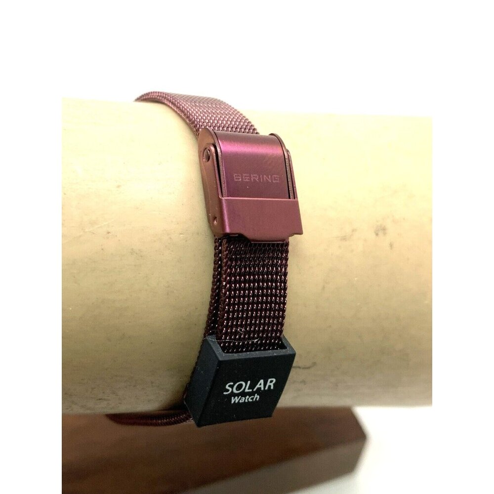 Bering Women's Watch 14631-969 Solar Rose Gold Purple Mesh Steel Band 31mm - Picture 9 of 13
